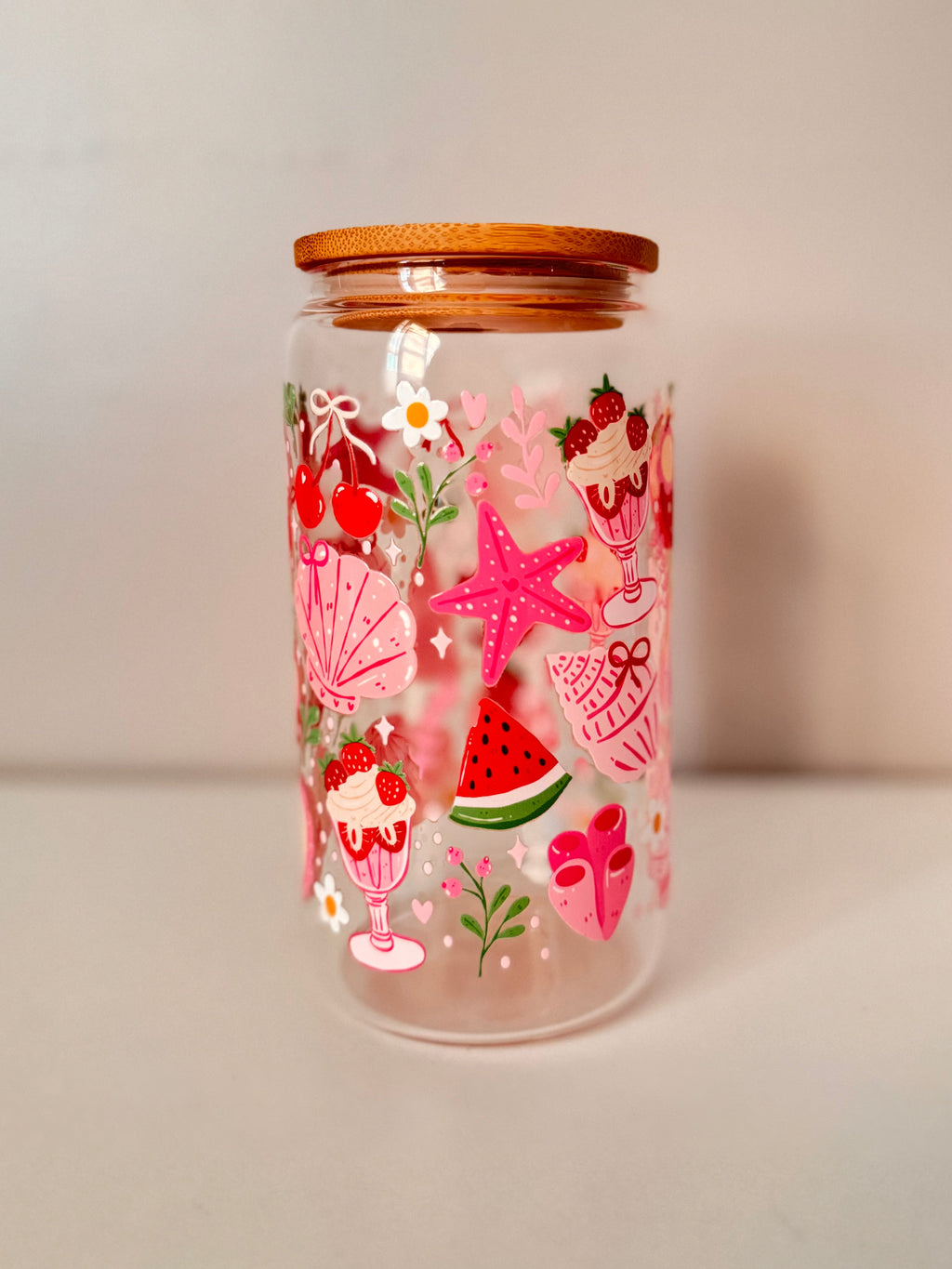 16 oz - Strawberry Summer (Double Sided)