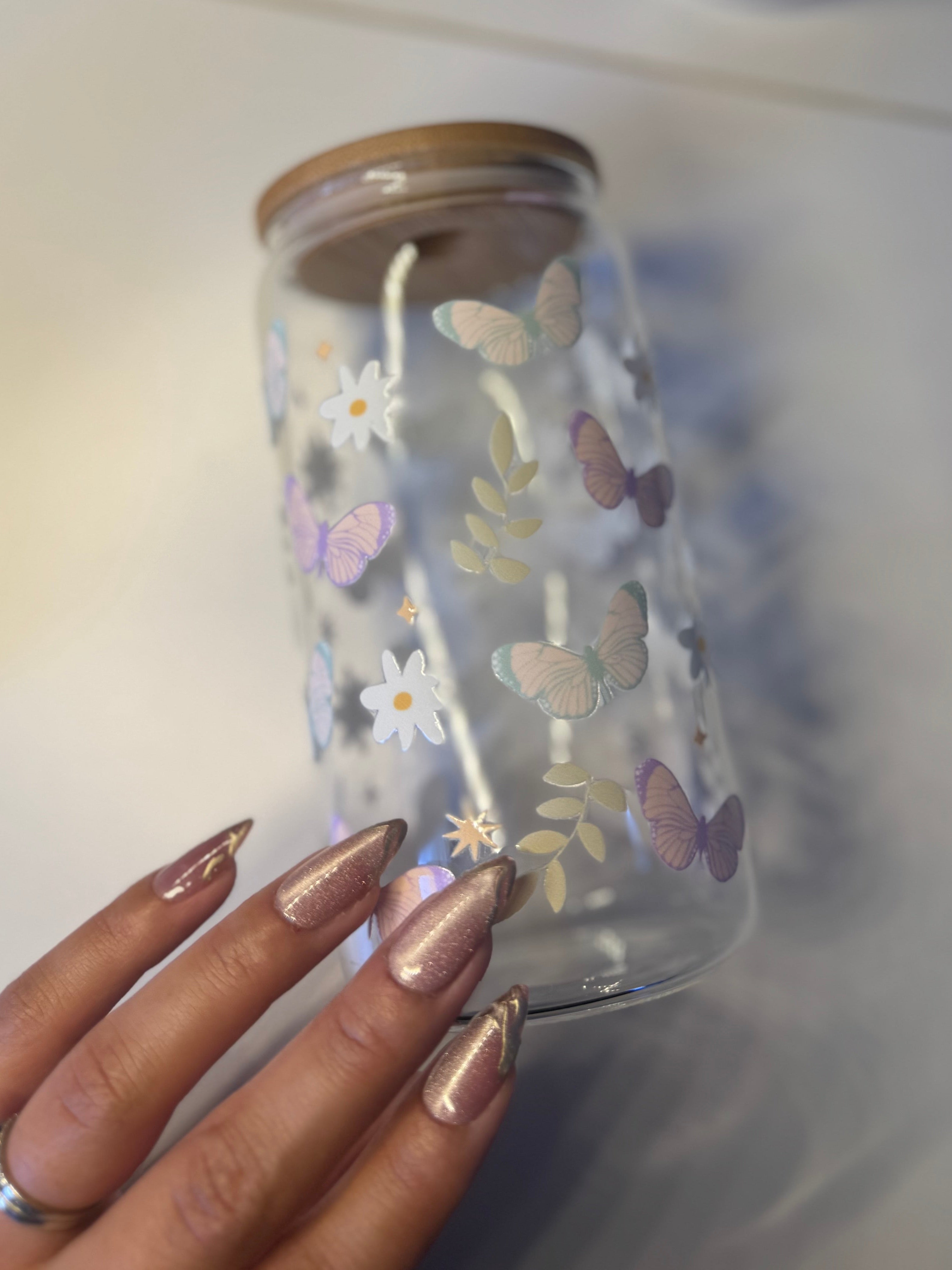 16 oz - Pastel Butterfly
