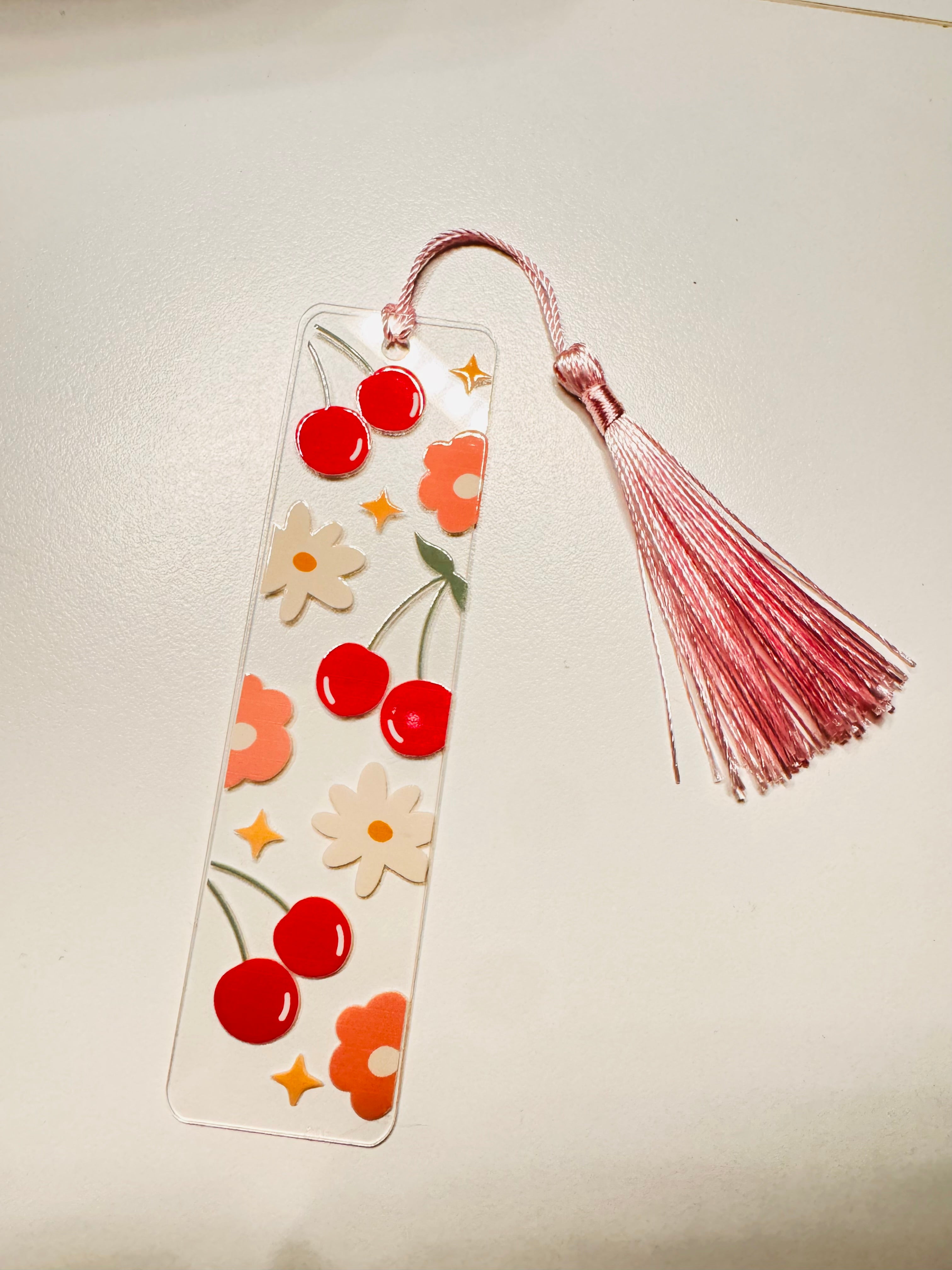 Cherry Daisy Bookmark