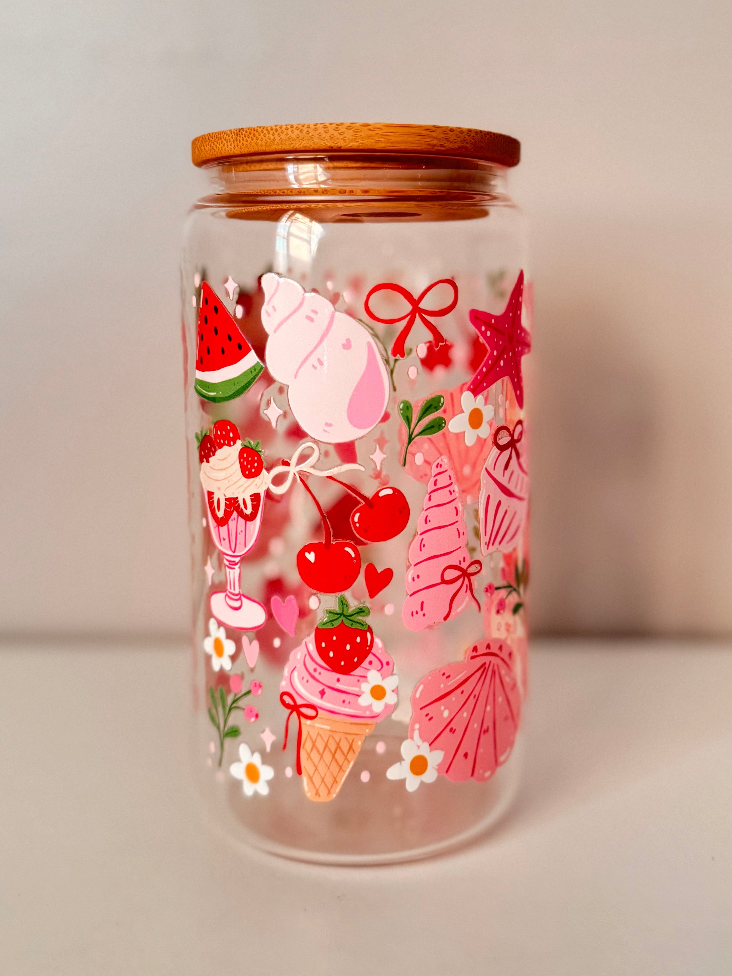16 oz - Strawberry Summer (Double Sided)