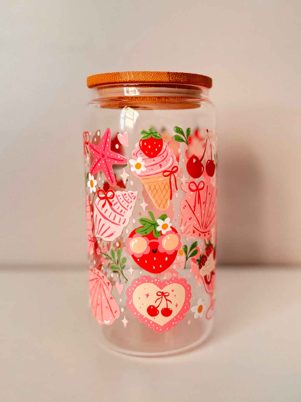 16 oz - Strawberry Summer (Double Sided)