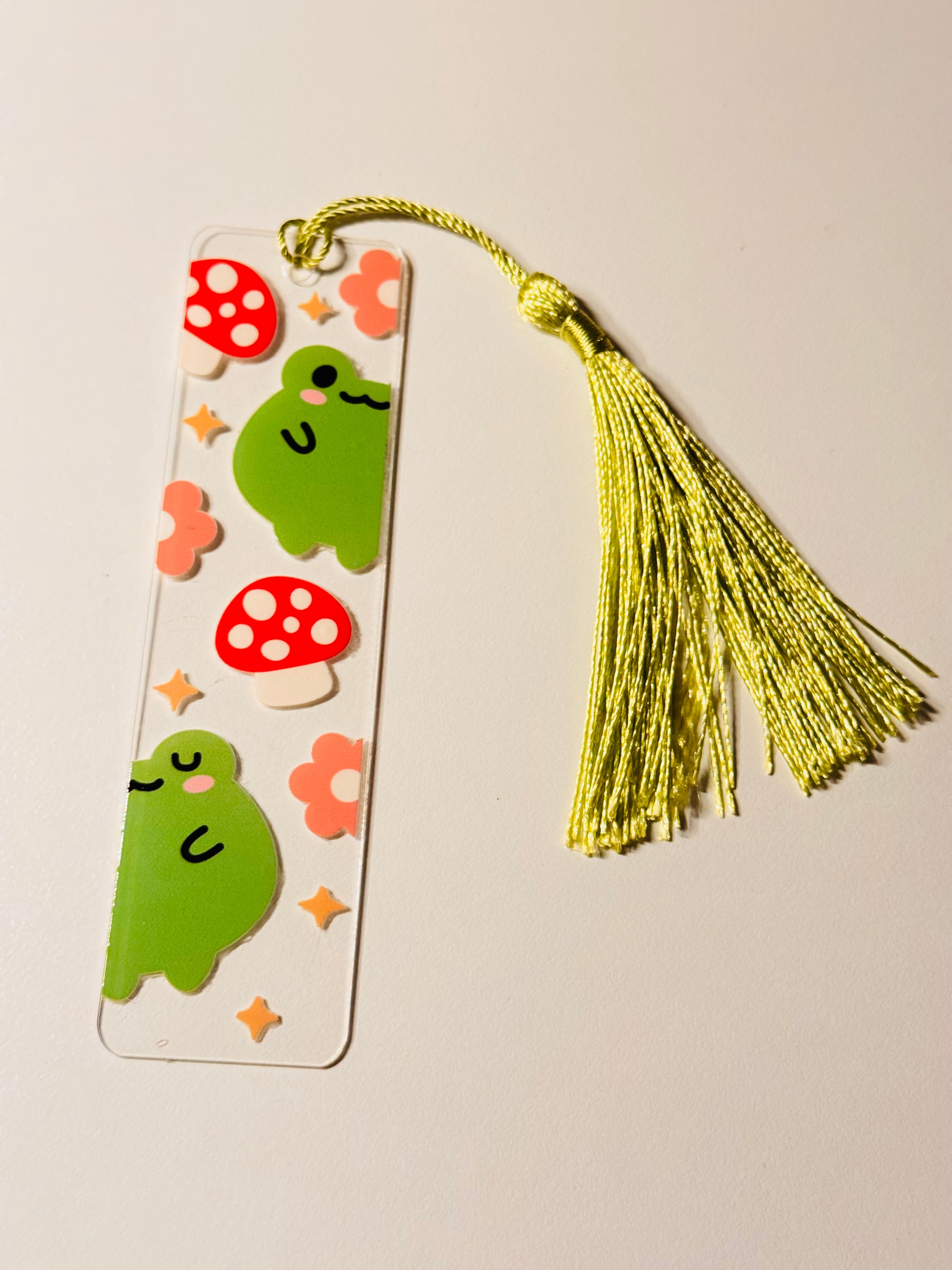 Mushroom Froggies Bookmark